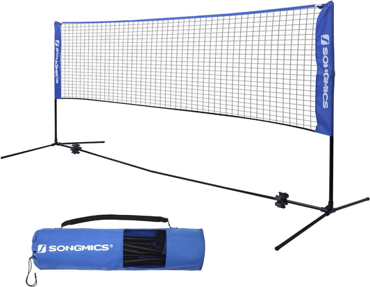SONGMICS 5m Portable Tennis Badminton Net Blue SYQ500V2