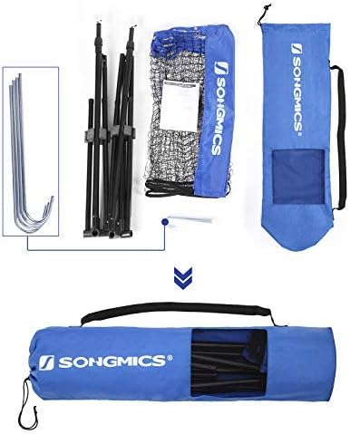 SONGMICS 5m Portable Tennis Badminton Net Blue SYQ500V2