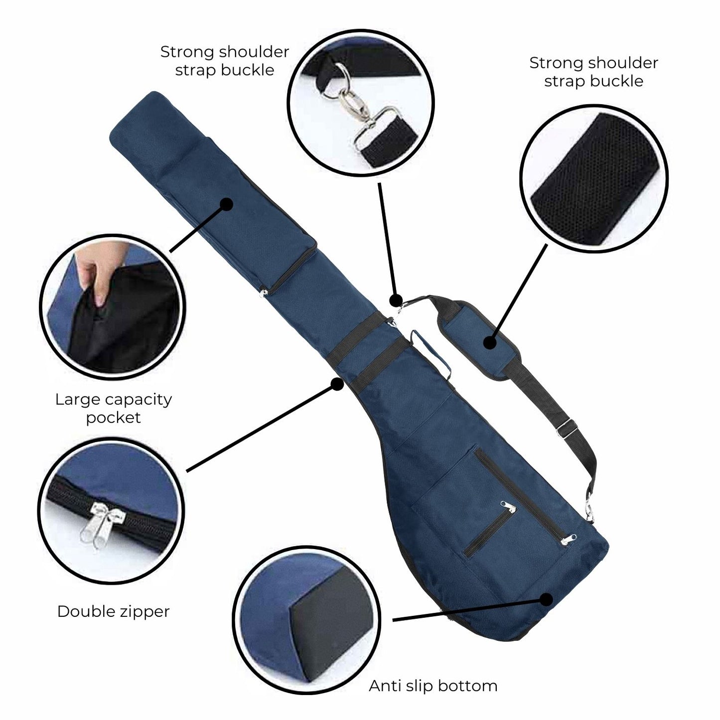 VERPEAK Foldable Golf Lightweight Carry Bag (Navy blue) VP-GOB-101-CX