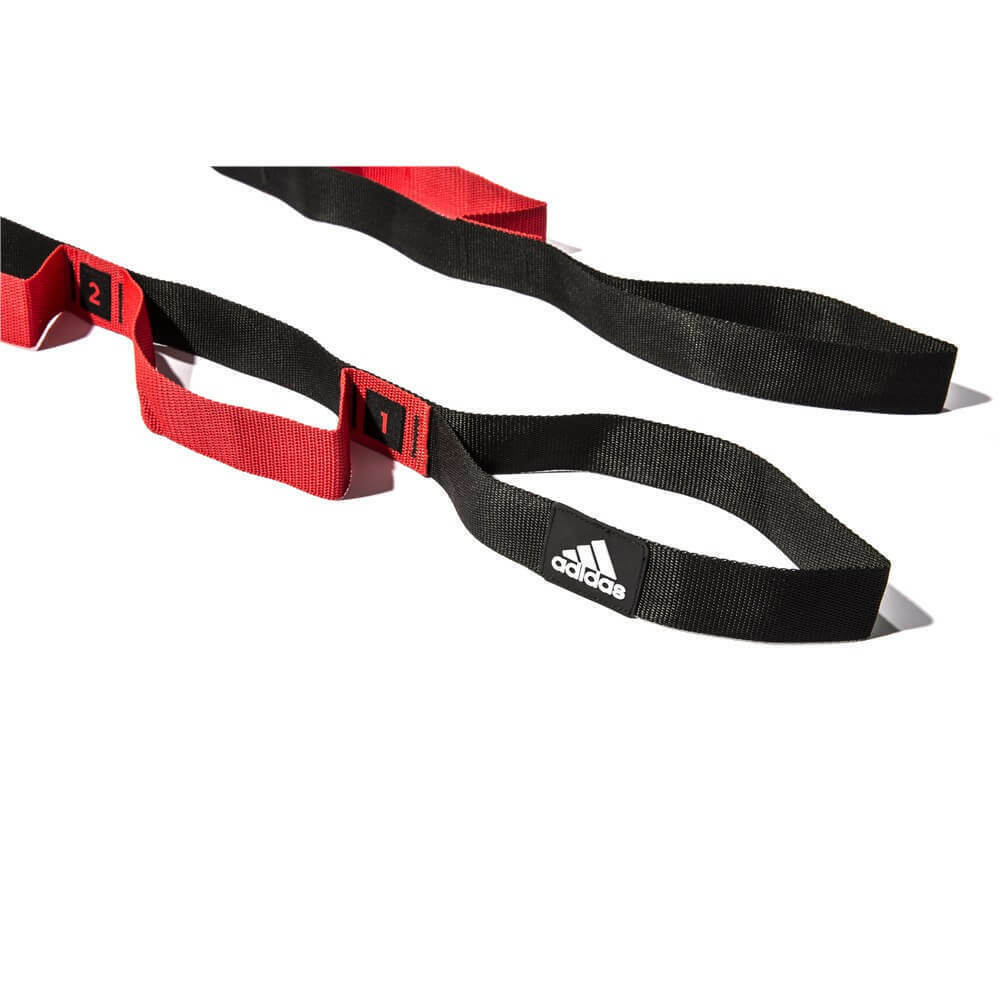 Adidas Stretch Assist Band Looped Warm Up Warmup Pre-Workout - Red/Black