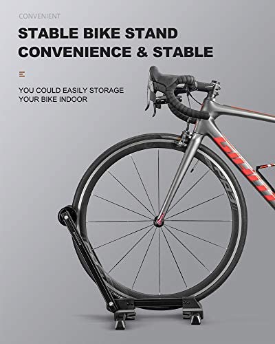Bike Stand Foldable Portable- Rockbros Aluminum Alloy Light Weight 1.6gk Garage House Shed Bike Wheel Holder Portable